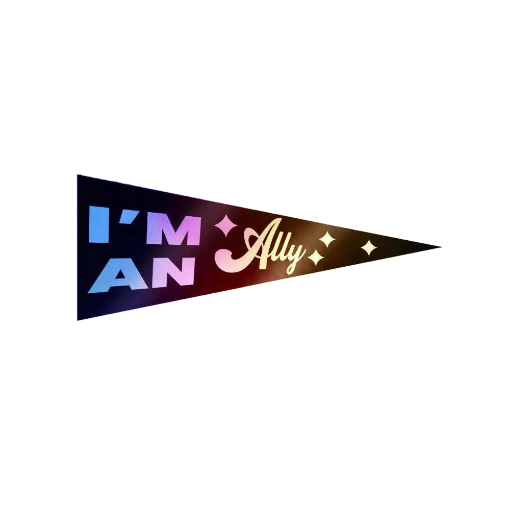 I'm An Ally Holographic Stickers